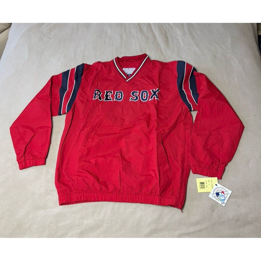 New Genuine Merchandise Mens Red Boston Red Sox MLB Pullover Windbreaker Size S